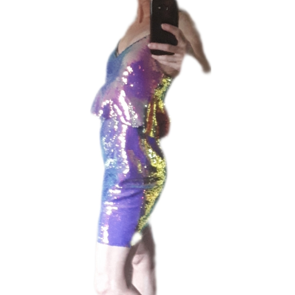 Sequin Mini Dress in Multicolor